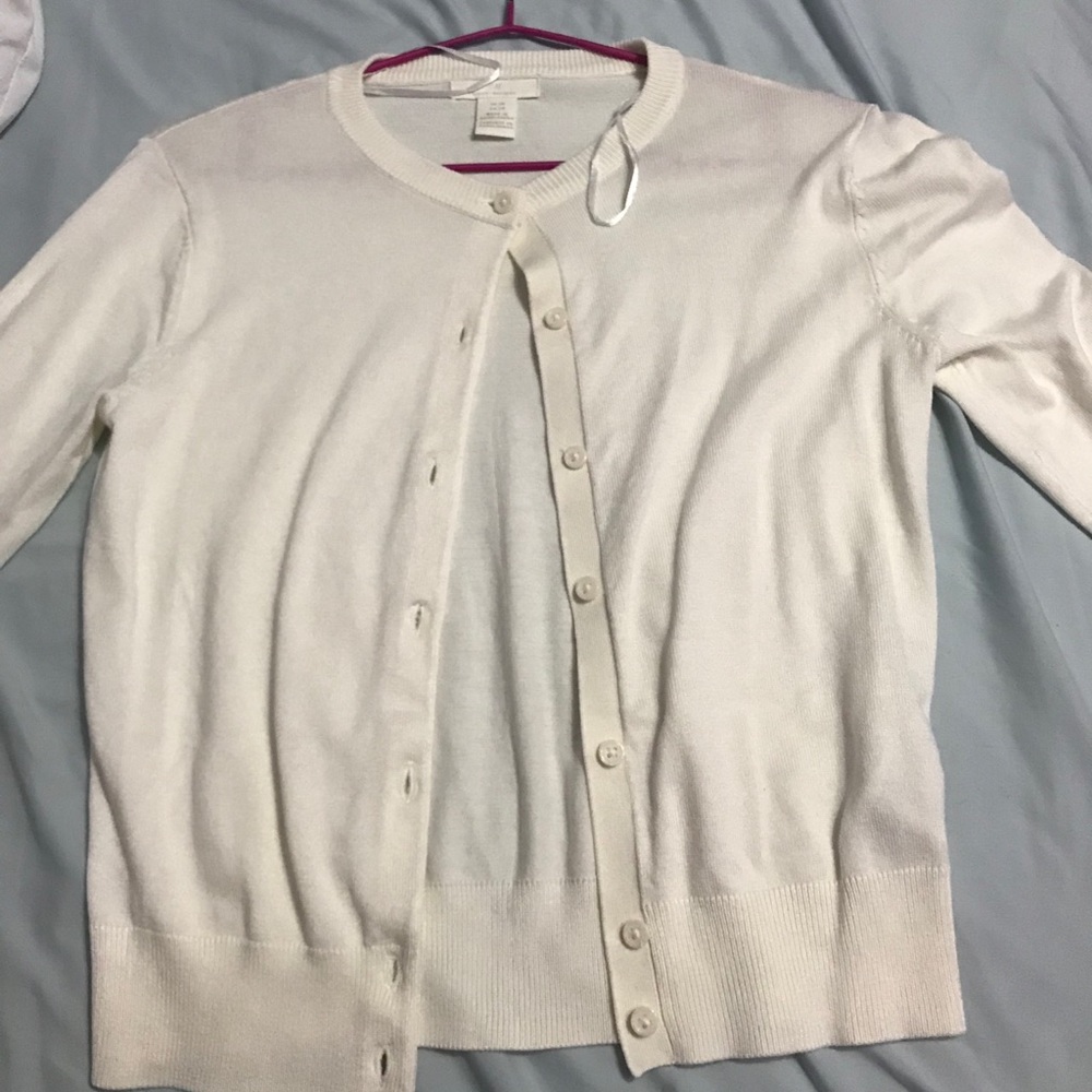 Ivory Button Up Cardigan